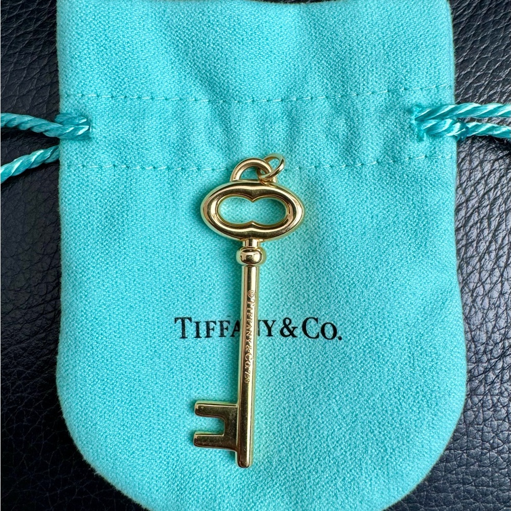 Tiffany & Co. 18k Yellow Gold Key Charm Pendant